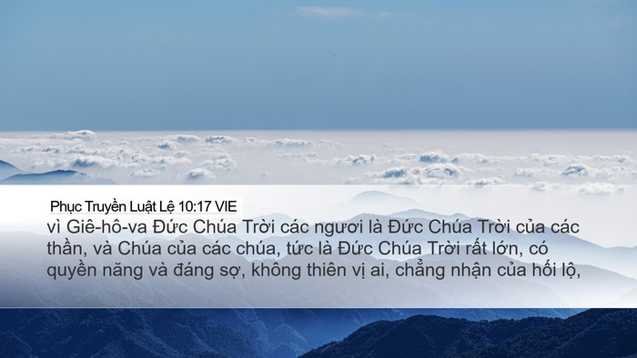Phục Truyền Luật Lệ 10:17 VIE Bible Verse Image