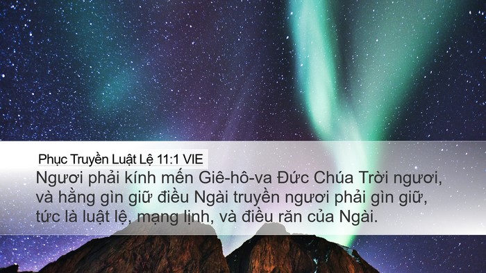 Phục Truyền Luật Lệ 11:1 VIE Bible Verse Image