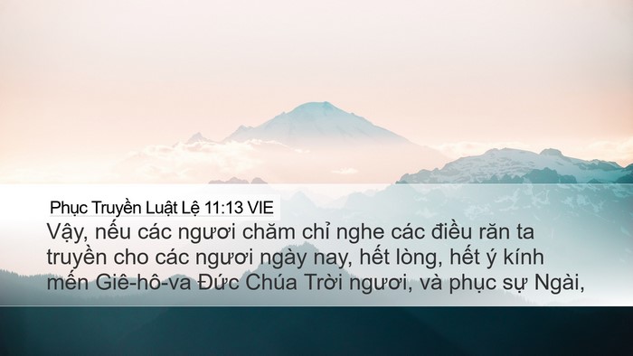 Phục Truyền Luật Lệ 11:13 VIE Bible Verse Image