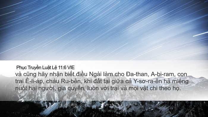 Phục Truyền Luật Lệ 11:6 VIE Bible Verse Image