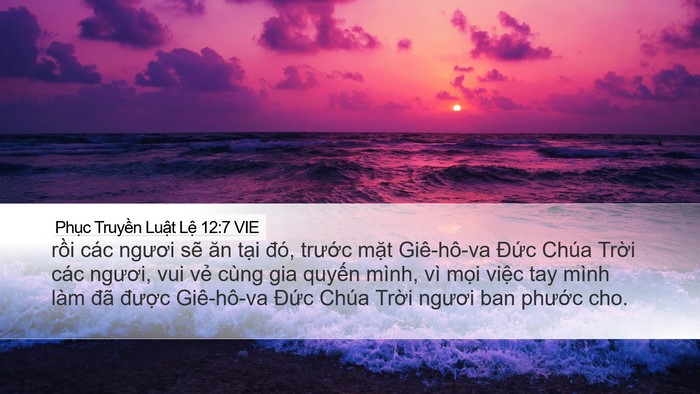 Phục Truyền Luật Lệ 12:7 VIE Bible Verse Image