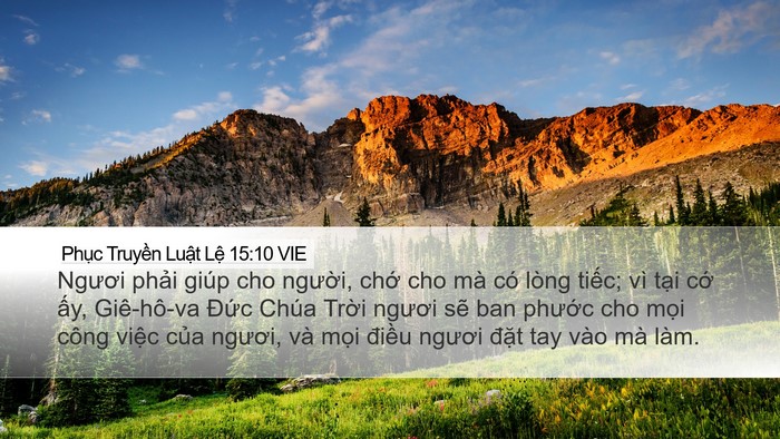 Phục Truyền Luật Lệ 15:10 VIE Bible Verse Image