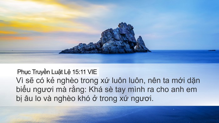 Phục Truyền Luật Lệ 15:11 VIE Bible Verse Image