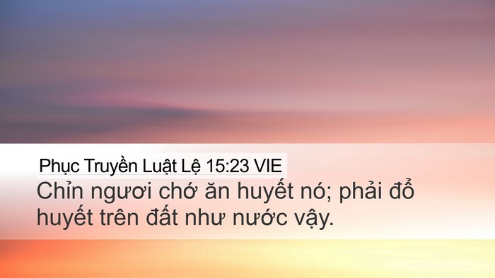 Phục Truyền Luật Lệ 15:23 VIE Bible Verse Image