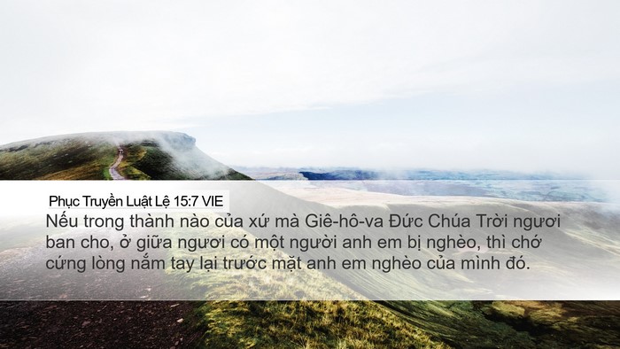 Phục Truyền Luật Lệ 15:7 VIE Bible Verse Image