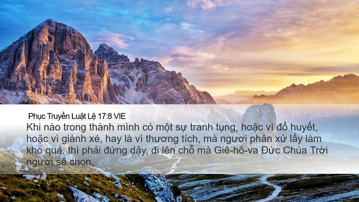 Phục Truyền Luật Lệ 17:8 VIE Bible Verse Image