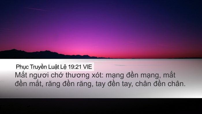 Phục Truyền Luật Lệ 19:21 VIE Bible Verse Image