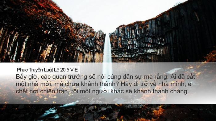 Phục Truyền Luật Lệ 20:5 VIE Bible Verse Image