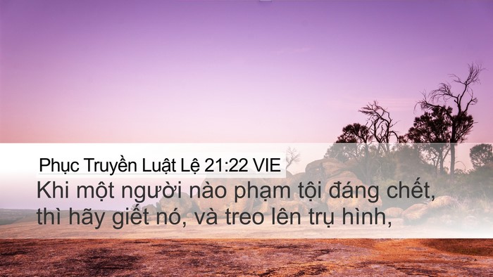 Phục Truyền Luật Lệ 21:22 VIE Bible Verse Image