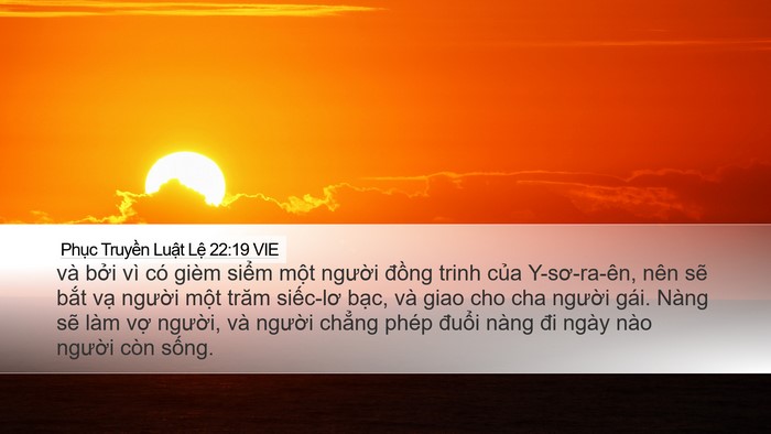 Phục Truyền Luật Lệ 22:19 VIE Bible Verse Image