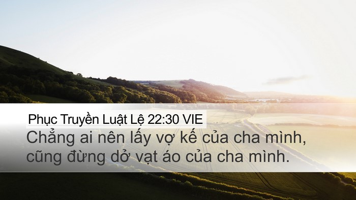 Phục Truyền Luật Lệ 22:30 VIE Bible Verse Image