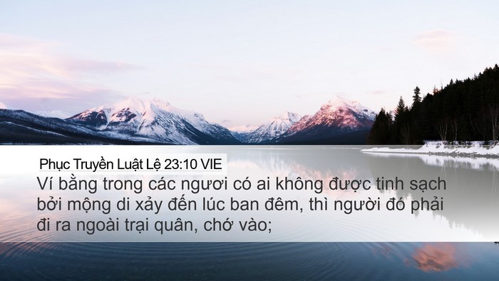 Phục Truyền Luật Lệ 23:10 VIE Desktop Wallpaper - Ví bằng trong các ngươi có ai không - Desktop Bible Verse Wallpaper