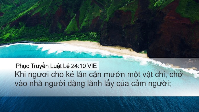 Phục Truyền Luật Lệ 24:10 VIE Bible Verse Image