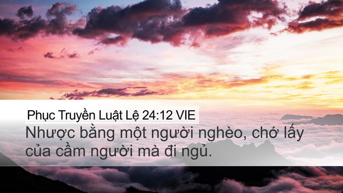 Phục Truyền Luật Lệ 24:12 VIE Bible Verse Image