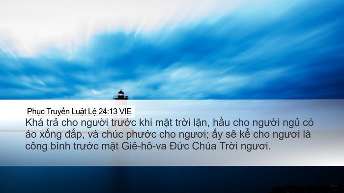 Phục Truyền Luật Lệ 24:13 VIE Bible Verse Image