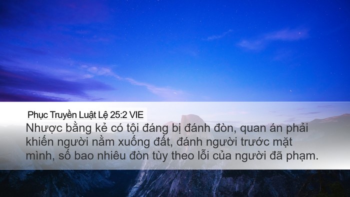 Phục Truyền Luật Lệ 25:2 VIE Bible Verse Image