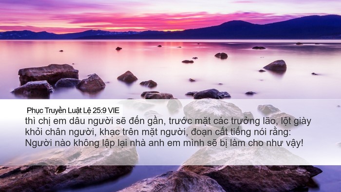 Phục Truyền Luật Lệ 25:9 VIE Bible Verse Image