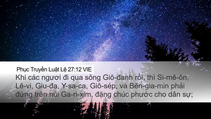 Phục Truyền Luật Lệ 27:12 VIE Bible Verse Image