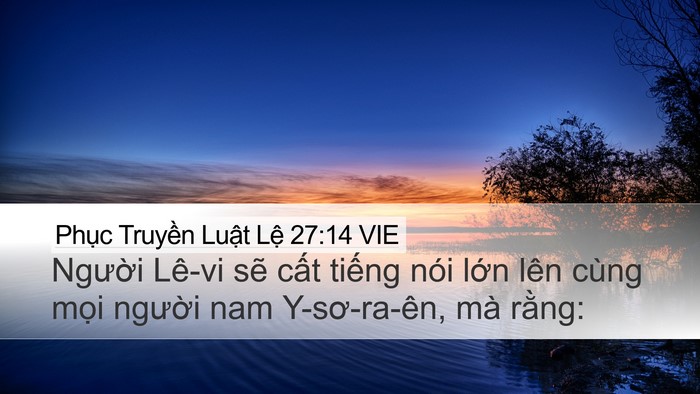 Phục Truyền Luật Lệ 27:14 VIE Bible Verse Image