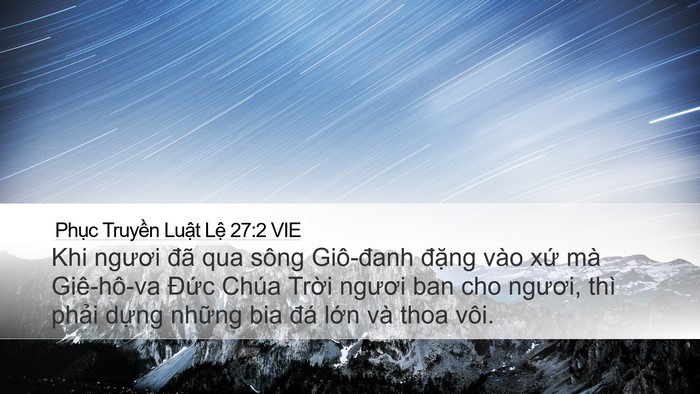 Phục Truyền Luật Lệ 27:2 VIE Bible Verse Image