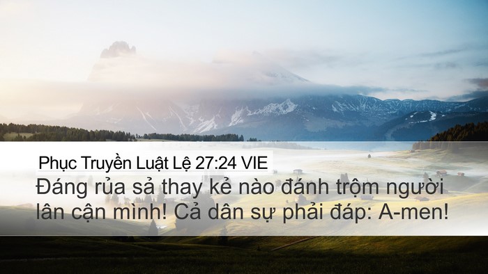 Phục Truyền Luật Lệ 27:24 VIE Bible Verse Image