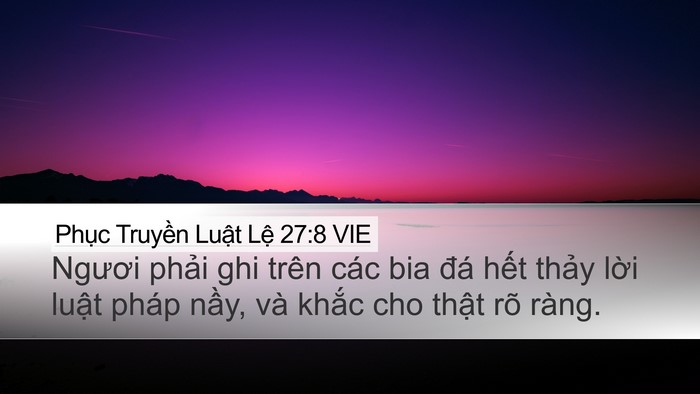 Phục Truyền Luật Lệ 27:8 VIE Bible Verse Image