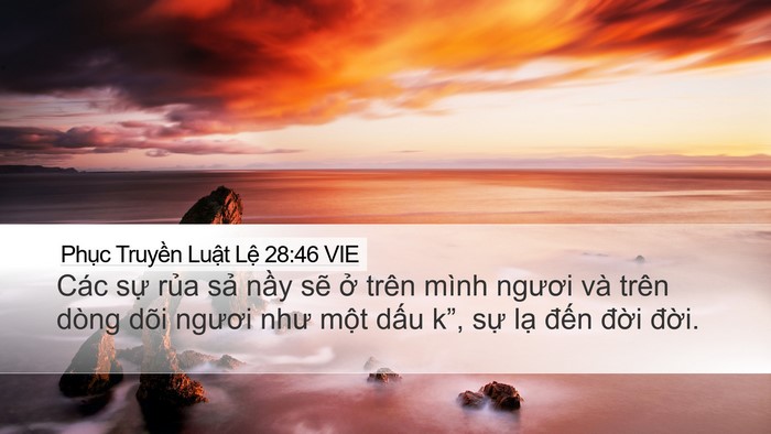 Phục Truyền Luật Lệ 28:46 VIE Bible Verse Image
