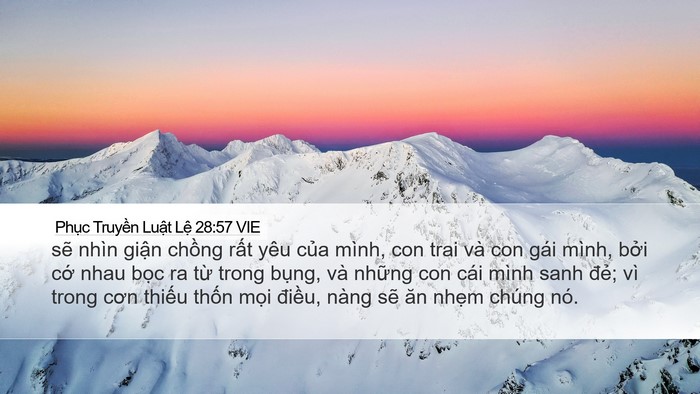 Phục Truyền Luật Lệ 28:57 VIE Bible Verse Image