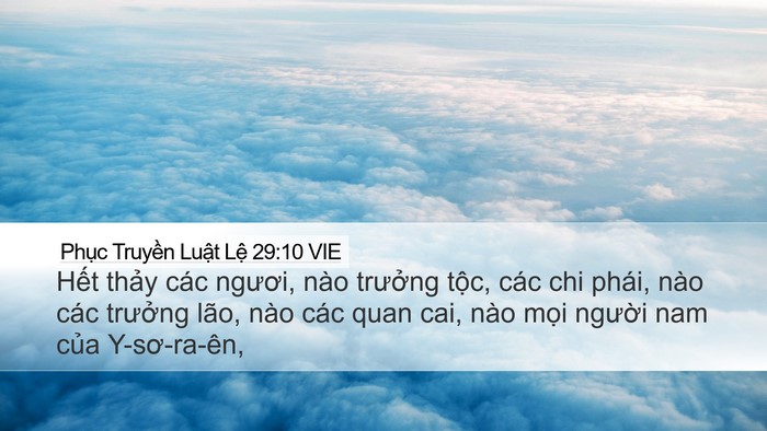 Phục Truyền Luật Lệ 29:10 VIE Bible Verse Image