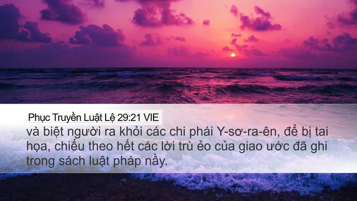 Phục Truyền Luật Lệ 29:21 VIE Bible Verse Image