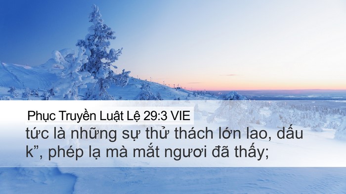 Phục Truyền Luật Lệ 29:3 VIE Bible Verse Image