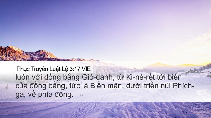 Phục Truyền Luật Lệ 3:17 VIE Bible Verse Image