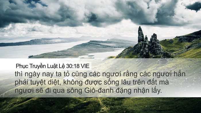 Phục Truyền Luật Lệ 30:18 VIE Bible Verse Image