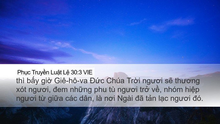 Phục Truyền Luật Lệ 30:3 VIE Bible Verse Image