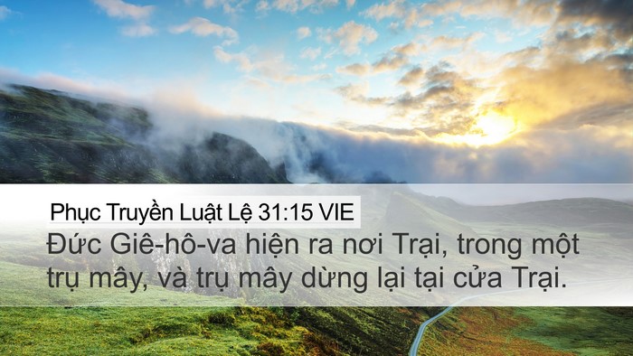 Phục Truyền Luật Lệ 31:15 VIE Bible Verse Image