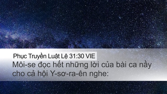 Phục Truyền Luật Lệ 31:30 VIE Bible Verse Image