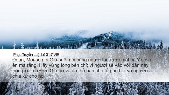 Phục Truyền Luật Lệ 31:7 VIE Bible Verse Image