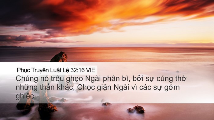 Phục Truyền Luật Lệ 32:16 VIE Bible Verse Image