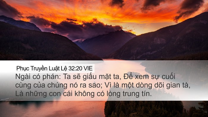 Phục Truyền Luật Lệ 32:20 VIE Bible Verse Image
