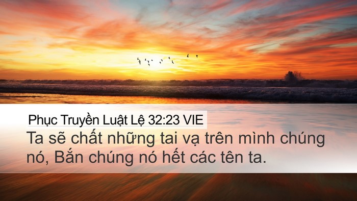 Phục Truyền Luật Lệ 32:23 VIE Bible Verse Image