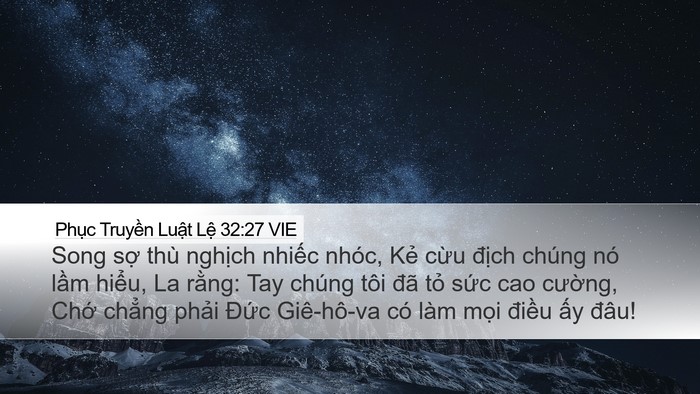 Phục Truyền Luật Lệ 32:27 VIE Bible Verse Image