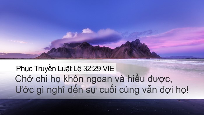 Phục Truyền Luật Lệ 32:29 VIE Bible Verse Image