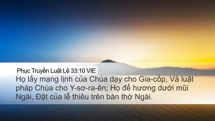 Phục Truyền Luật Lệ 33:10 VIE Bible Verse Image