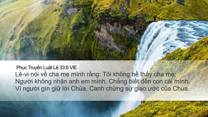 Phục Truyền Luật Lệ 33:9 VIE Bible Verse Image