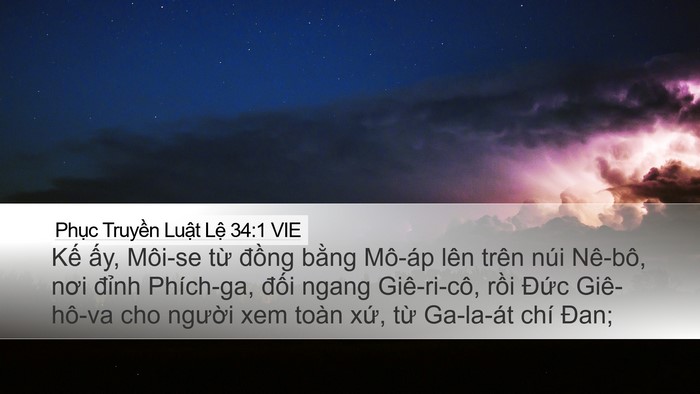 Phục Truyền Luật Lệ 34:1 VIE Bible Verse Image