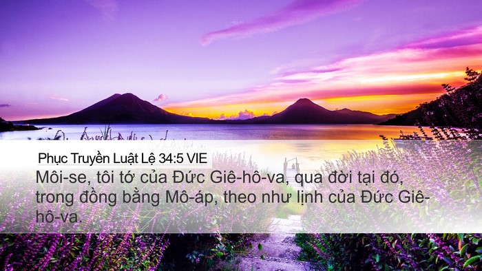 Phục Truyền Luật Lệ 34:5 VIE Bible Verse Image