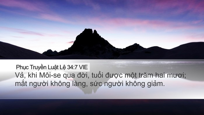 Phục Truyền Luật Lệ 34:7 VIE Bible Verse Image