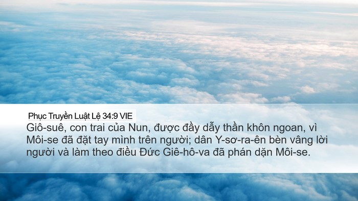 Phục Truyền Luật Lệ 34:9 VIE Bible Verse Image