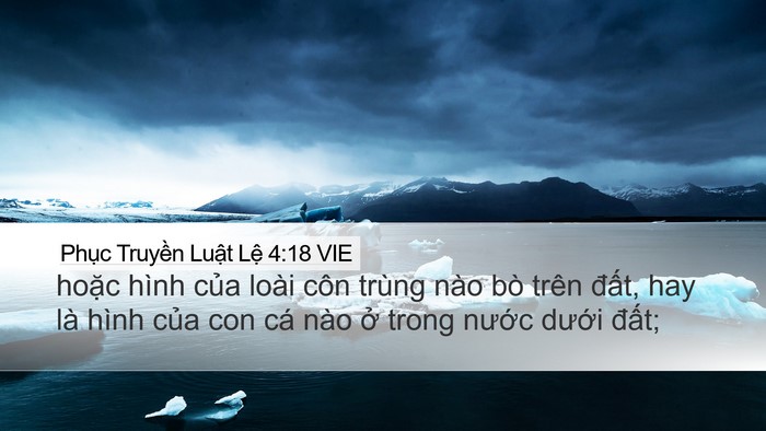Phục Truyền Luật Lệ 4:18 VIE Desktop Wallpaper - hoặc hình của loài côn trùng nào bò - Desktop Bible Verse Wallpaper