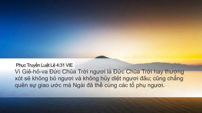 Phục Truyền Luật Lệ 4:31 VIE Bible Verse Image